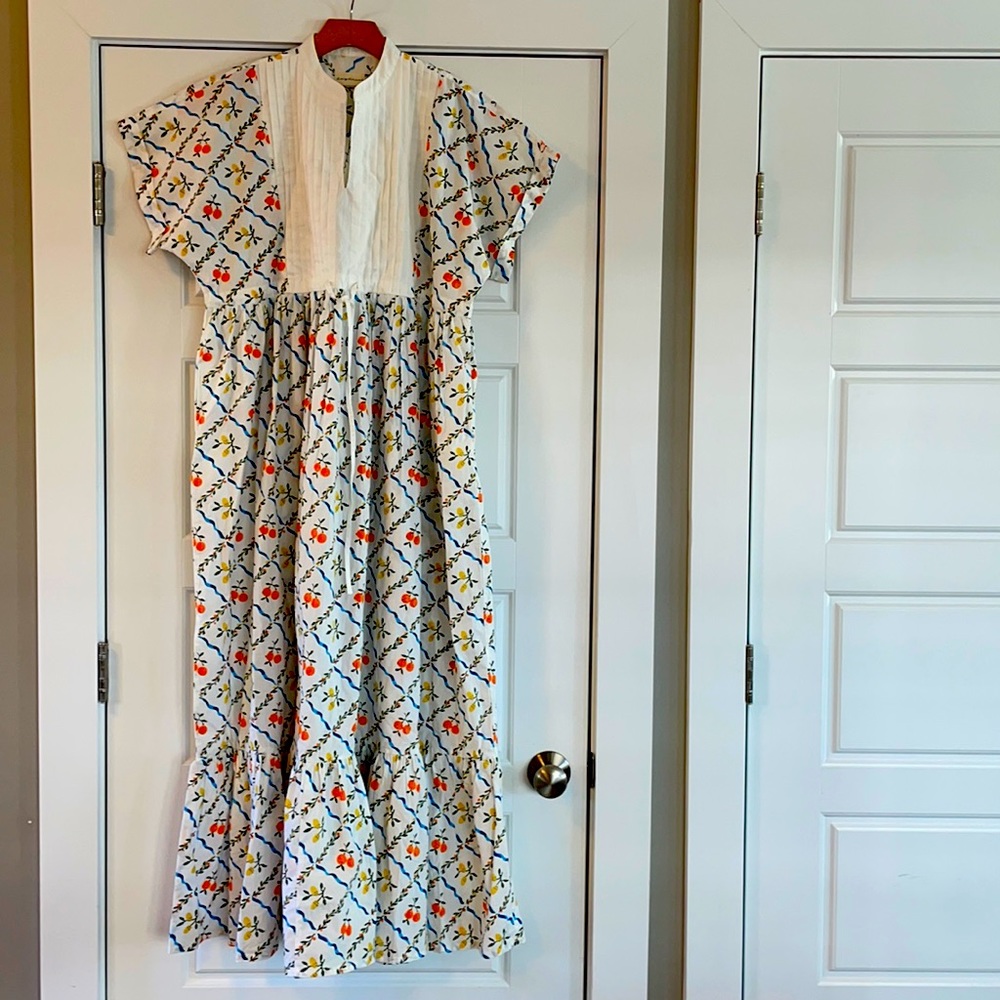 NWT Daydress Rosa Drawstring Dress in Citrus Ribbons - S/M